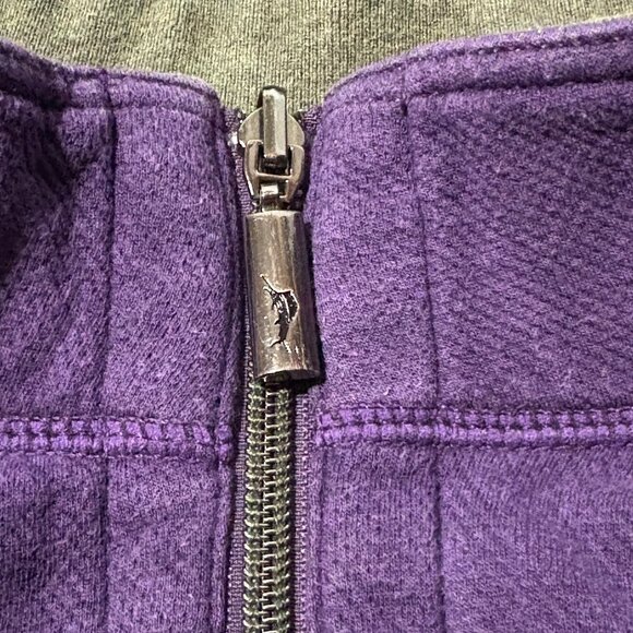 Tommy Bahama Quarter Zip Reversible Pullover Men's Large Purple - Picture 3 of 9